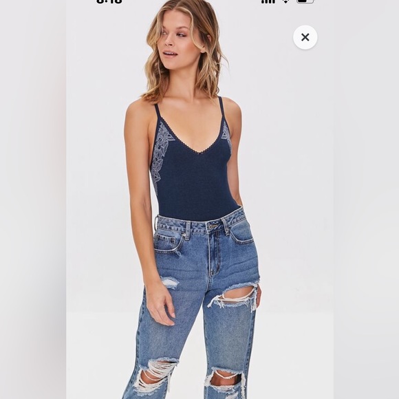 Seamless graphic cami bodysuit- out of stock on F21 - Picture 2 of 5